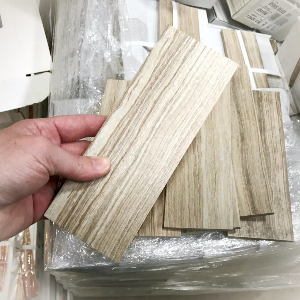 Photo of light wood grain tile