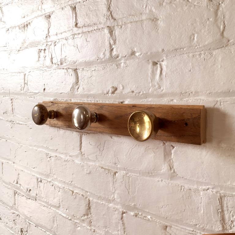 Coat hanger made from upcycled materials