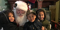 Santa with kids