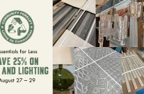 Save 25% on tile and modern and vintage lighting!