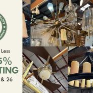 Save 25% on modern and vintage lighting December 24 & 26!