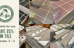 Save 25% on fabulous salvaged tile at the reuse warehouse