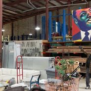 A salvaged mural finds a new home at Community Forklift’s reuse warehouse