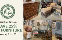 Save 25% on furniture including sectional sofas, chairs, desks, and more!