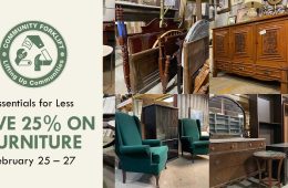 Save 25% on modern and vintage salvaged furniture February 25 – 27