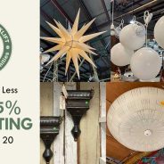 Save 25% on modern and vintage lighting: chandeliers, lamps, pendants, & more